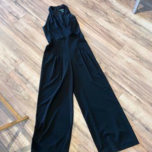 Ralph Lauren Evening Collection Big Leg Sleeveless Jumpsuit